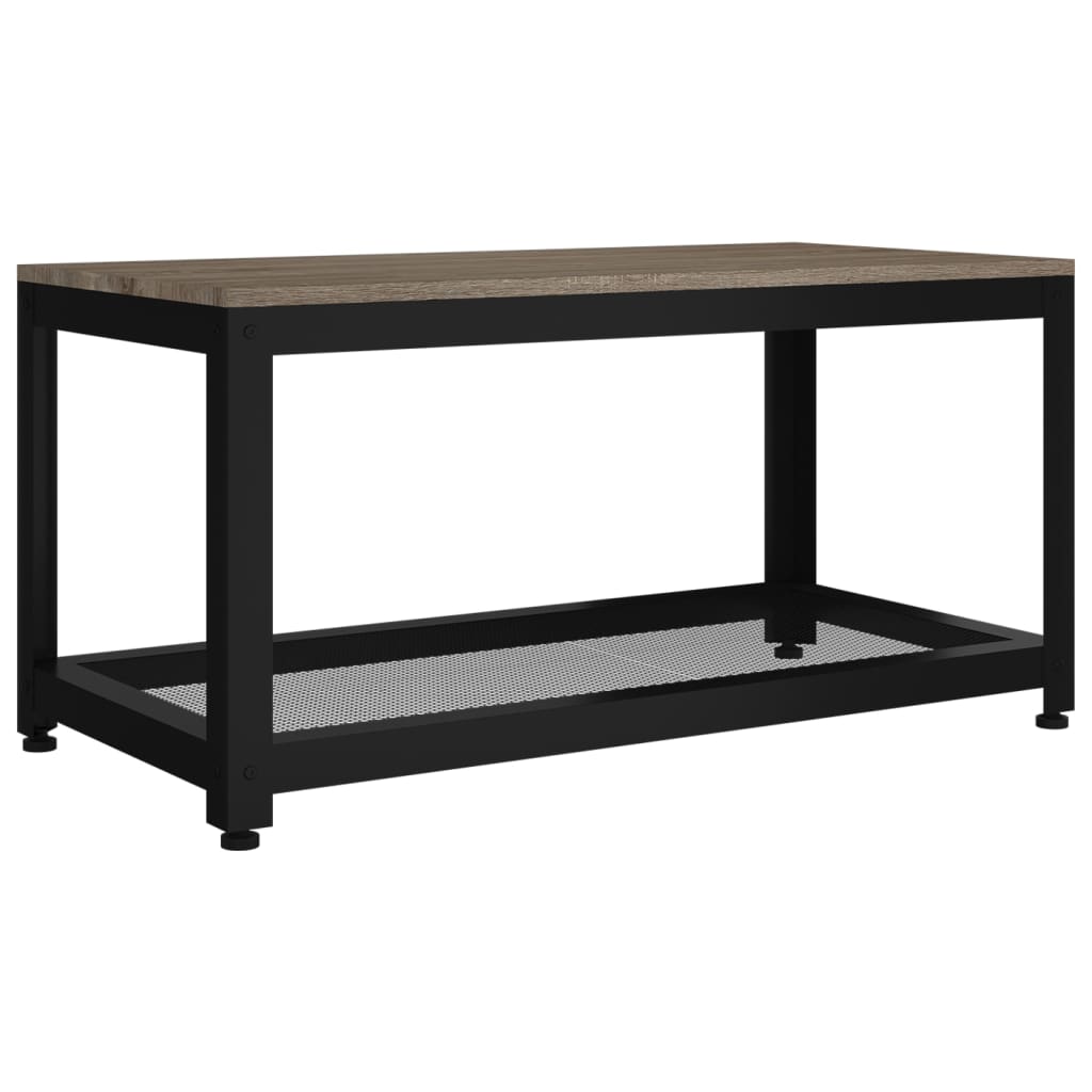 Stolić za kavu sivo-crni 90x45x45 cm MDF i željezo