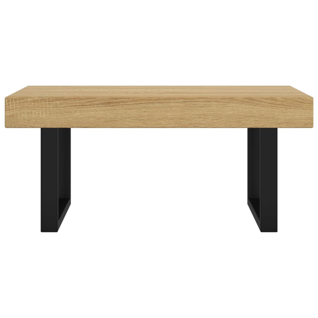 Stolić za kavu svjetlosmeđi i crni 90x45x40 cm MDF i željezo