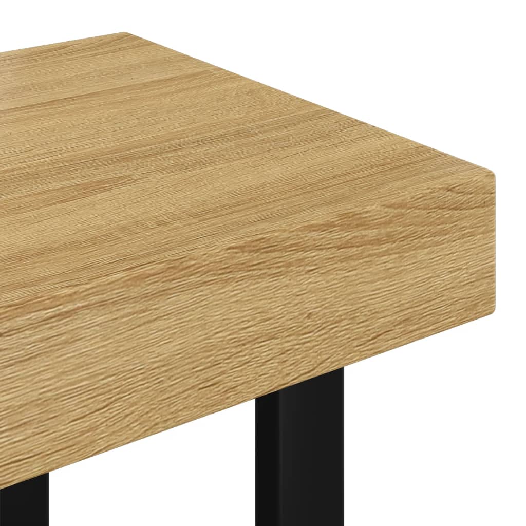Stolić za kavu svjetlosmeđi i crni 90x45x40 cm MDF i željezo