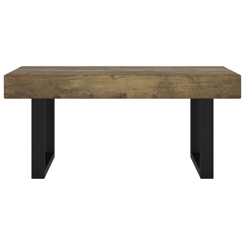 Stolić za kavu tamnosmeđi i crni 90x45x40 cm MDF i željezo