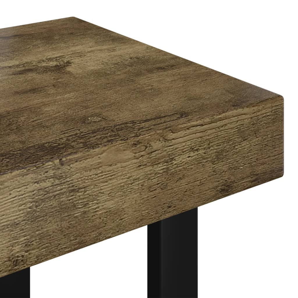 Stolić za kavu tamnosmeđi i crni 90x45x40 cm MDF i željezo