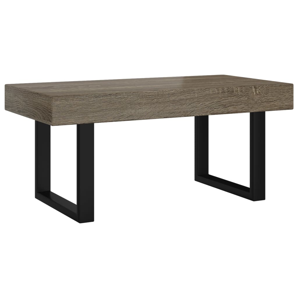 Stolić za kavu sivo-crni 90x45x40 cm MDF i željezo