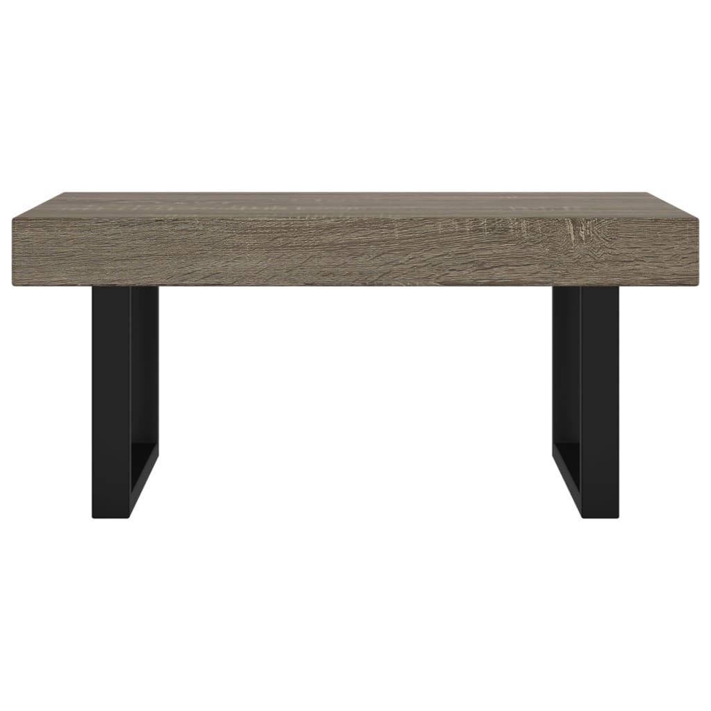 Stolić za kavu sivo-crni 90x45x40 cm MDF i željezo