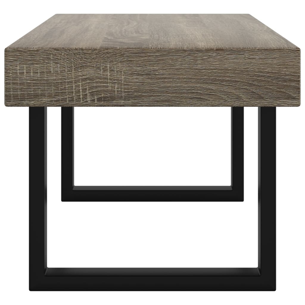 Stolić za kavu sivo-crni 90x45x40 cm MDF i željezo