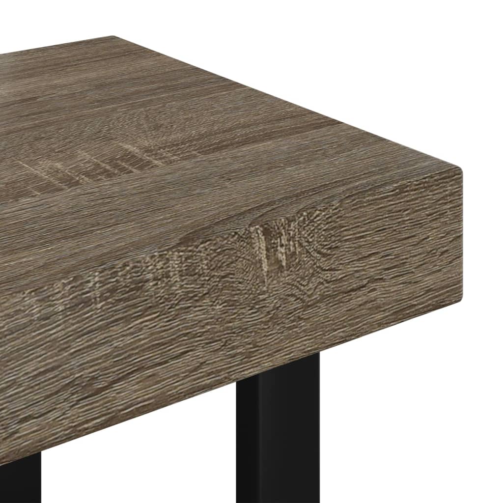 Stolić za kavu sivo-crni 90x45x40 cm MDF i željezo