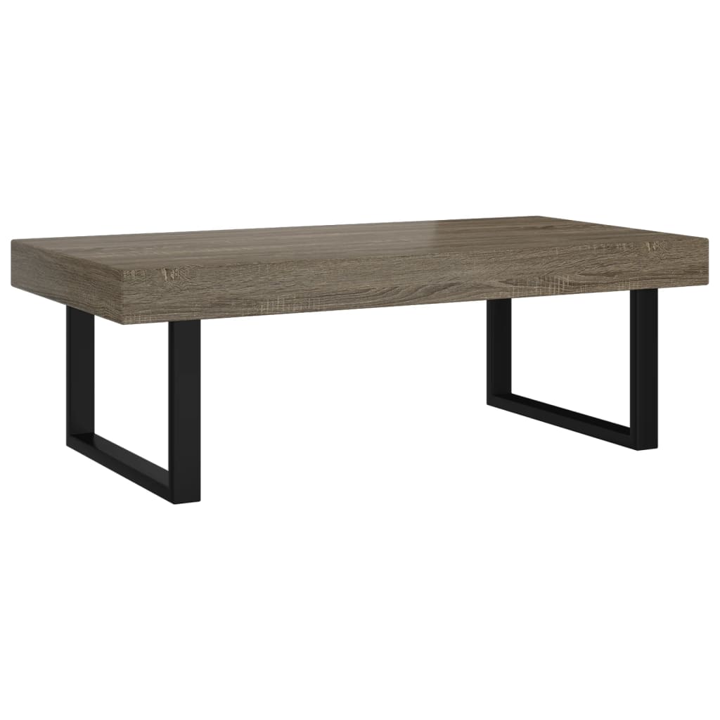 Stolić za kavu sivo-crni 120 x 60 x 40 cm MDF i željezo