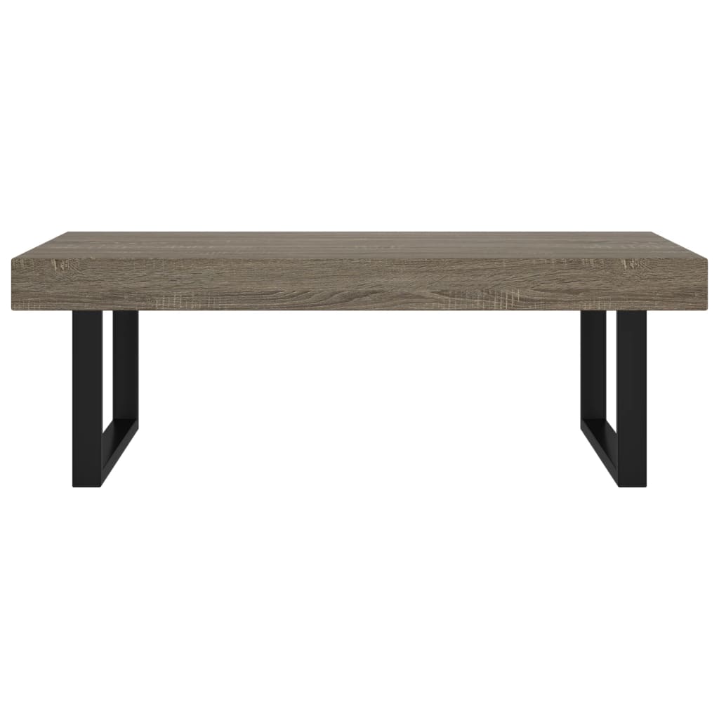 Stolić za kavu sivo-crni 120 x 60 x 40 cm MDF i željezo