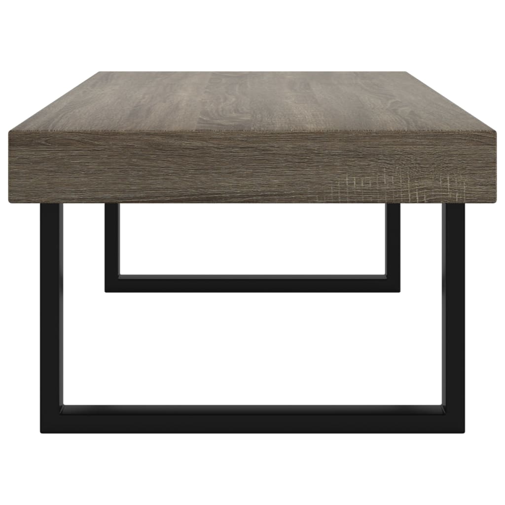 Stolić za kavu sivo-crni 120 x 60 x 40 cm MDF i željezo