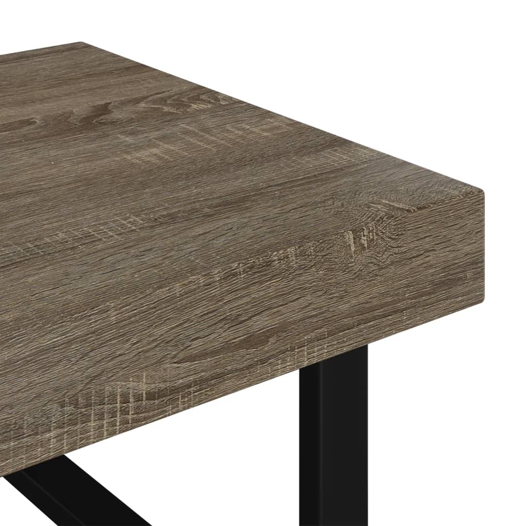 Stolić za kavu sivo-crni 120 x 60 x 40 cm MDF i željezo