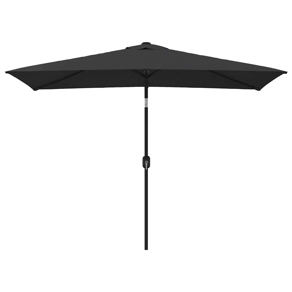 Vanjski suncobran s metalnim stupom 300 x 200 cm crni
