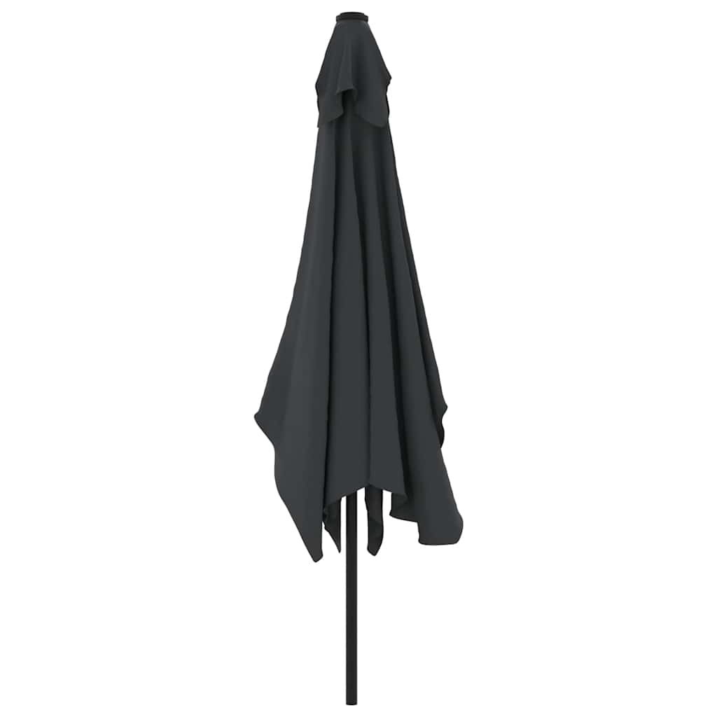 Vanjski suncobran s metalnim stupom 300 x 200 cm crni