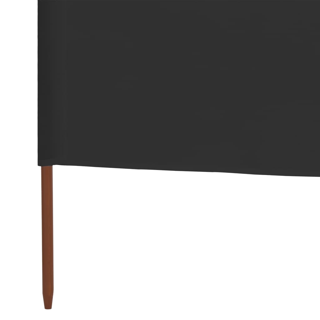 Vjetrobran s 3 panela od tkanine 400 x 80 cm antracit