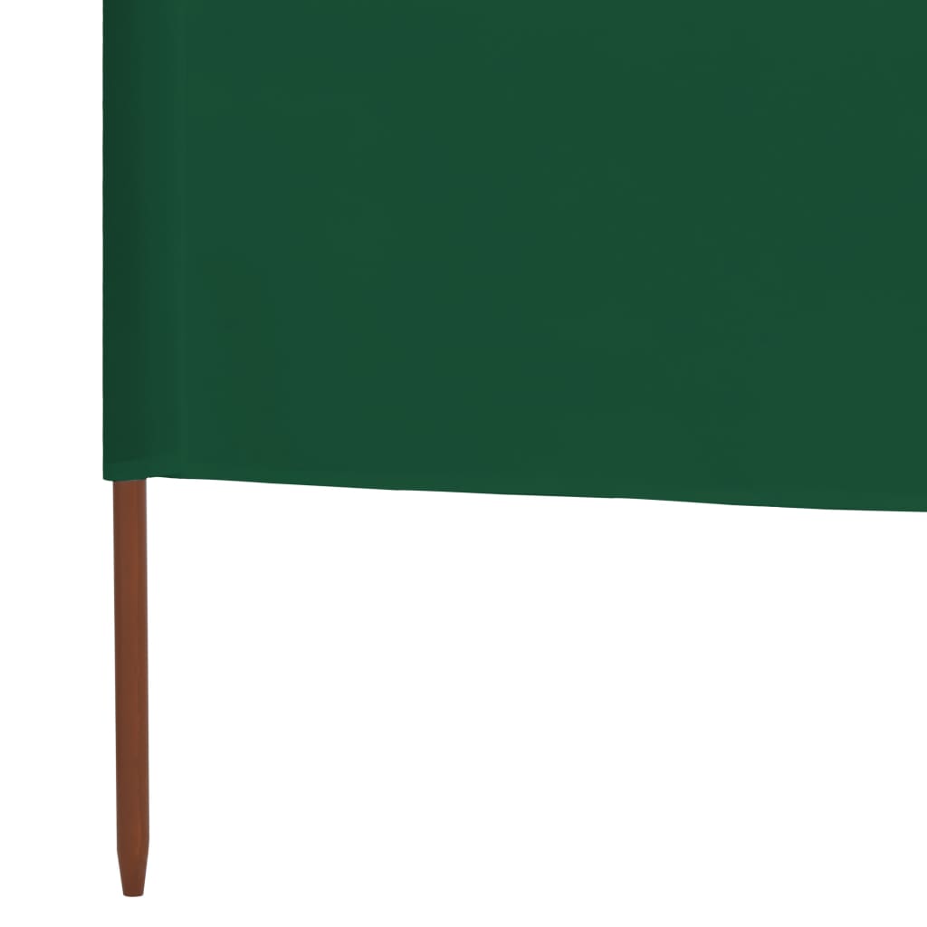 Vjetrobran s 3 panela od tkanine 400 x 160 cm zeleni