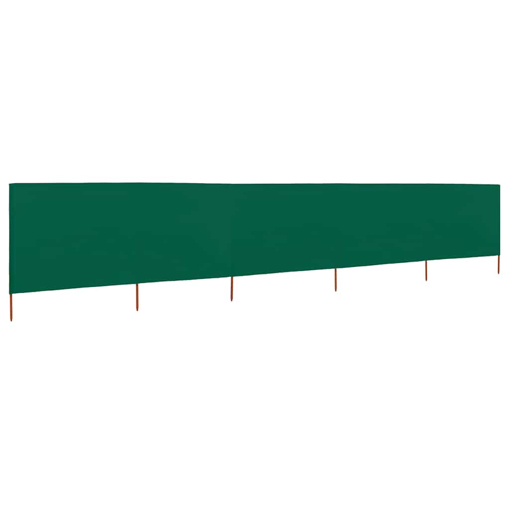 Vjetrobran s 5 panela od tkanine 600 x 120 cm zeleni