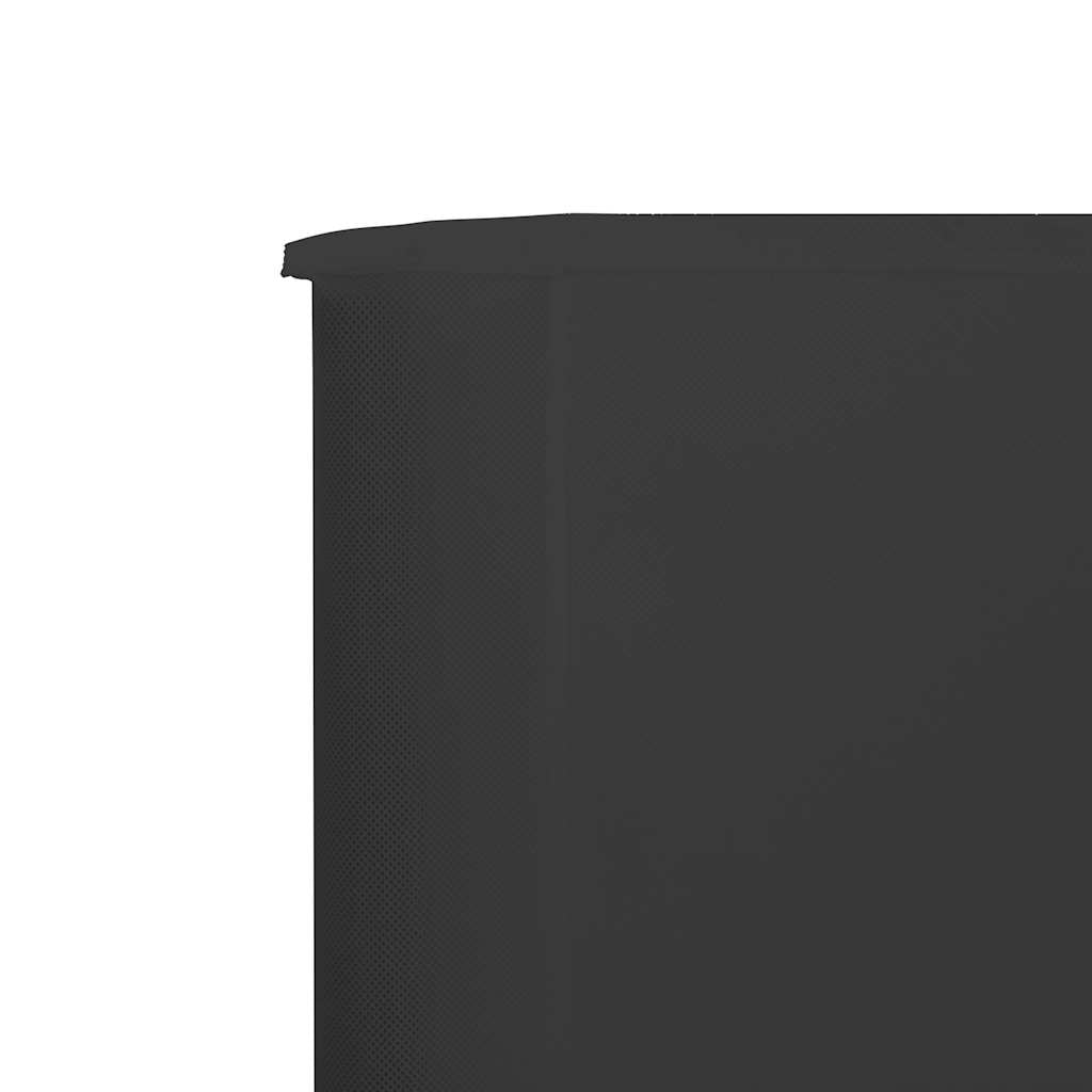 Vjetrobran s 5 panela od tkanine 600 x 160 cm antracit