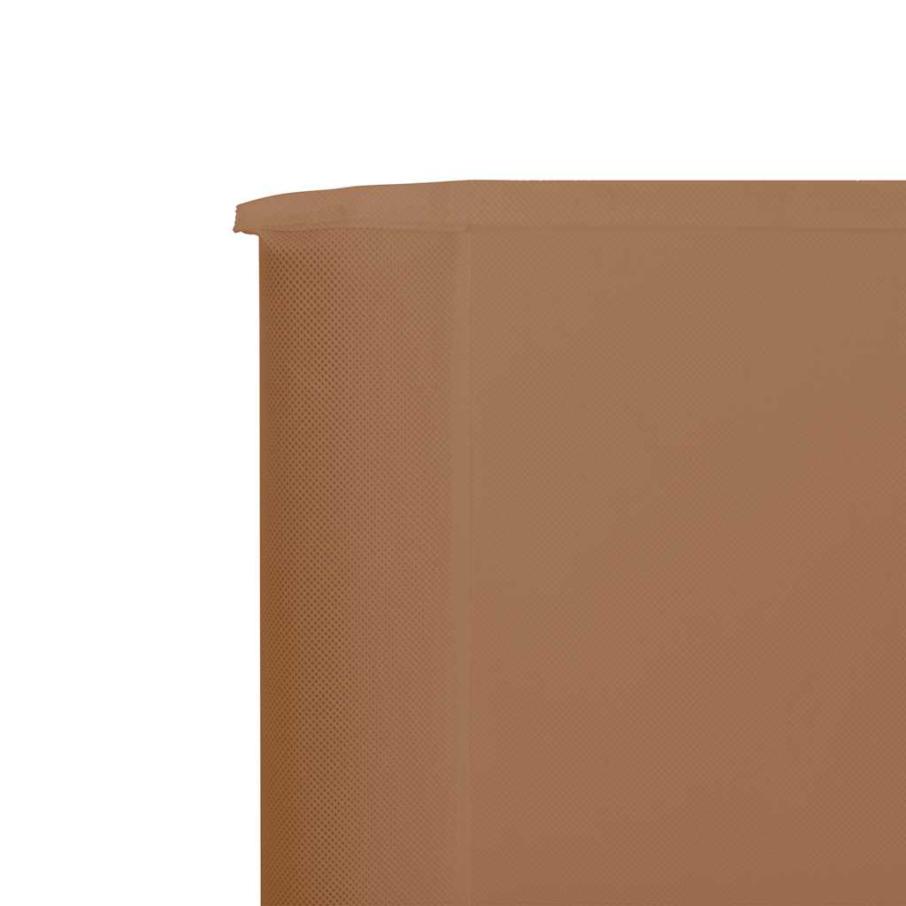 Vjetrobran s 5 panela od tkanine 600 x 160 cm smeđe-sivi