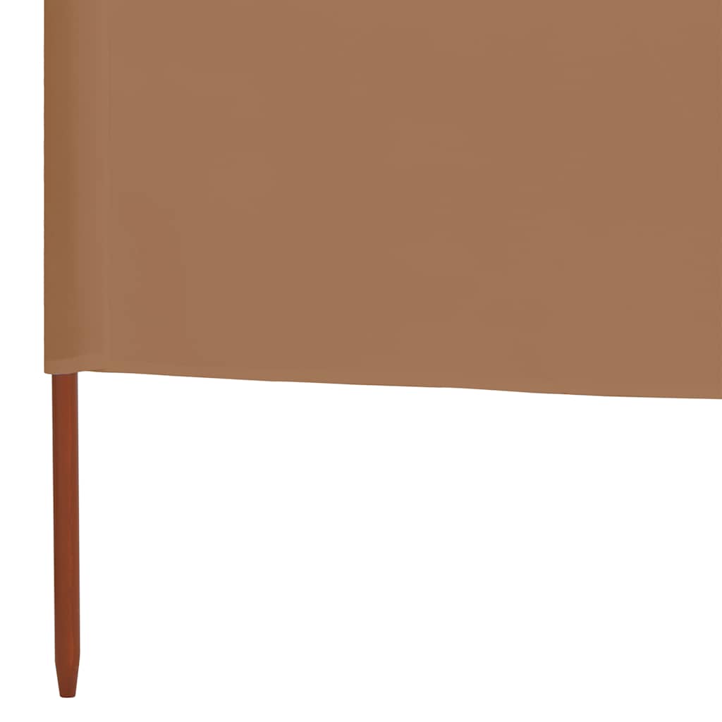 Vjetrobran sa 6 panela od tkanine 800 x 120 cm smeđe-sivi