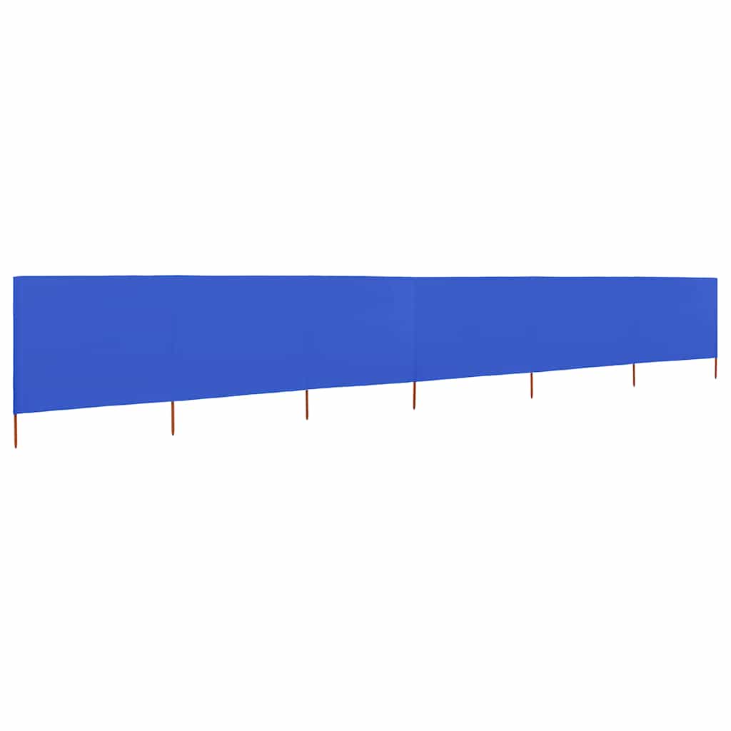 Vjetrobran sa 6 panela od tkanine 800 x 120 cm azurno plavi