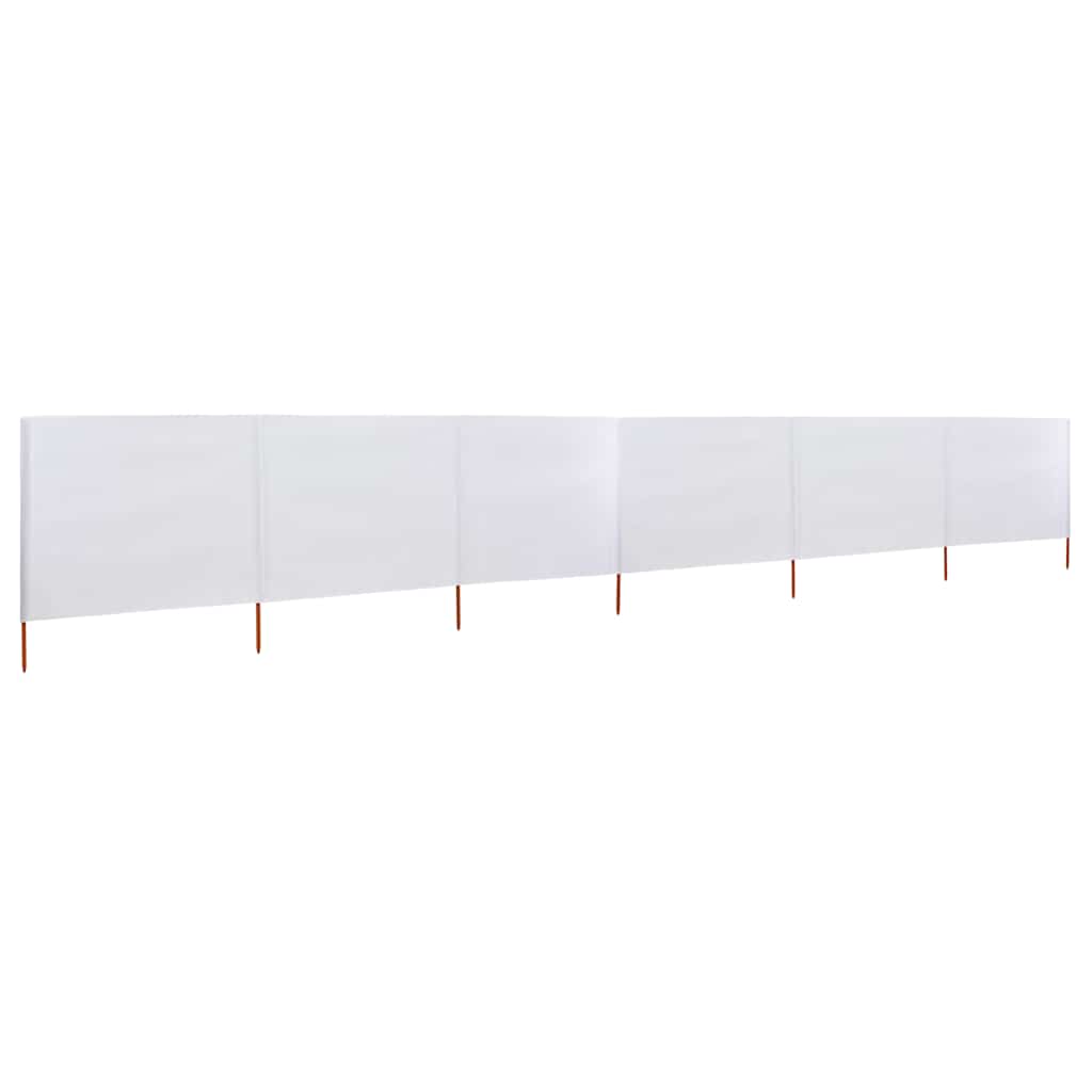 Vjetrobran sa 6 panela od tkanine 800 x 160 cm pješčano bijeli
