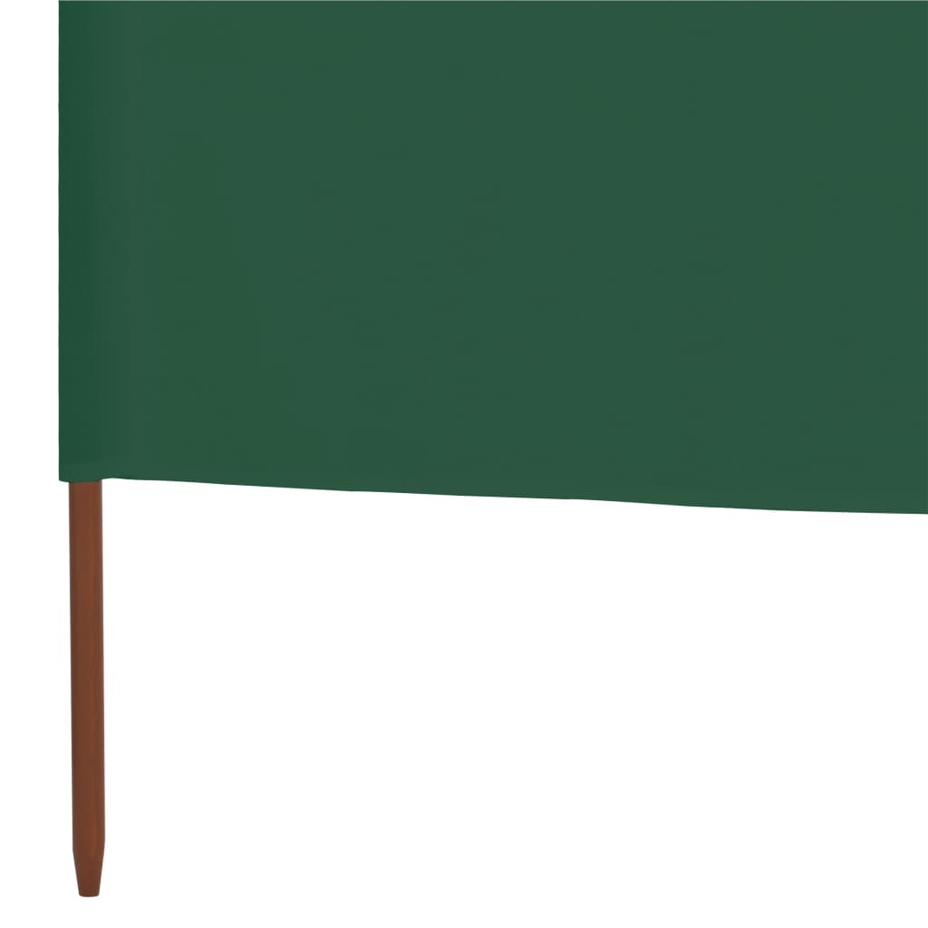 Vjetrobran s 9 panela od tkanine 1200 x 80 cm zeleni