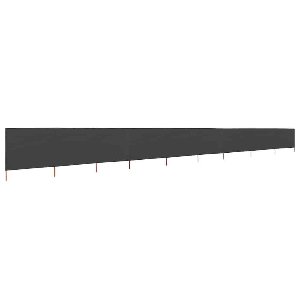 Vjetrobran s 9 panela od tkanine 1200 x 80 cm antracit