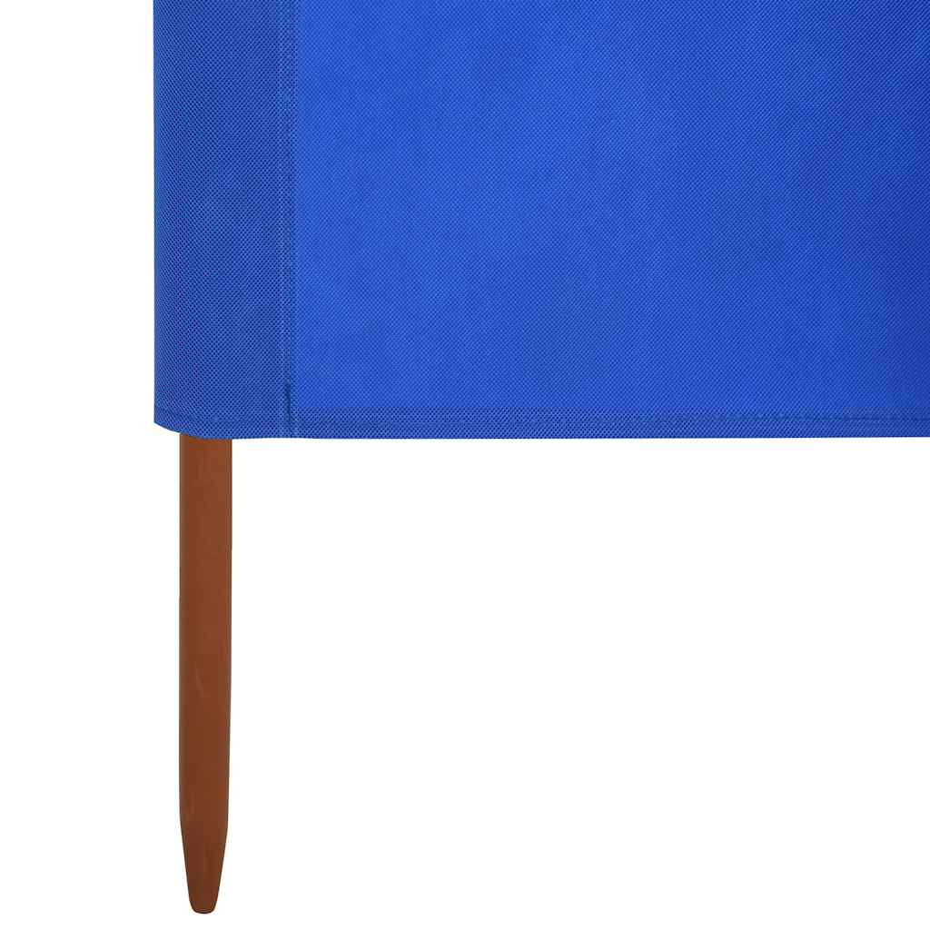 Vjetrobran s 9 panela od tkanine 1200 x 80 cm azurno plavi