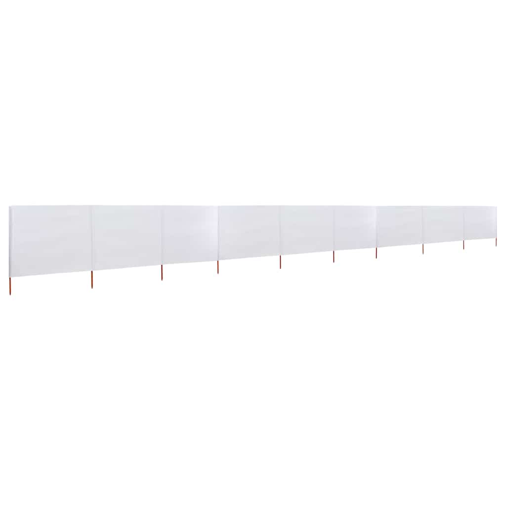 Vjetrobran s 9 panela od tkanine 1200 x 120 cm pješčano bijeli