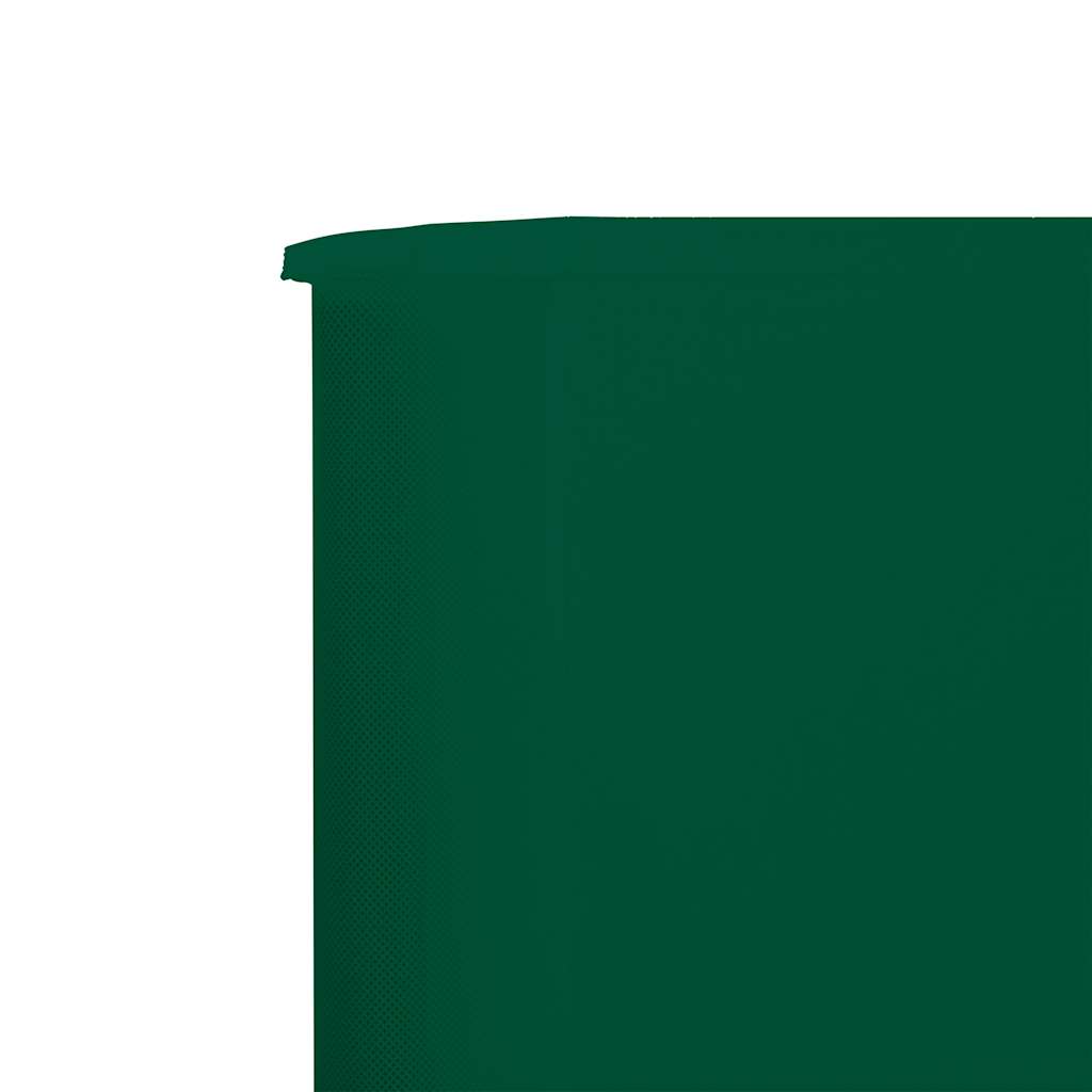 Vjetrobran s 9 panela od tkanine 1200 x 120 cm zeleni