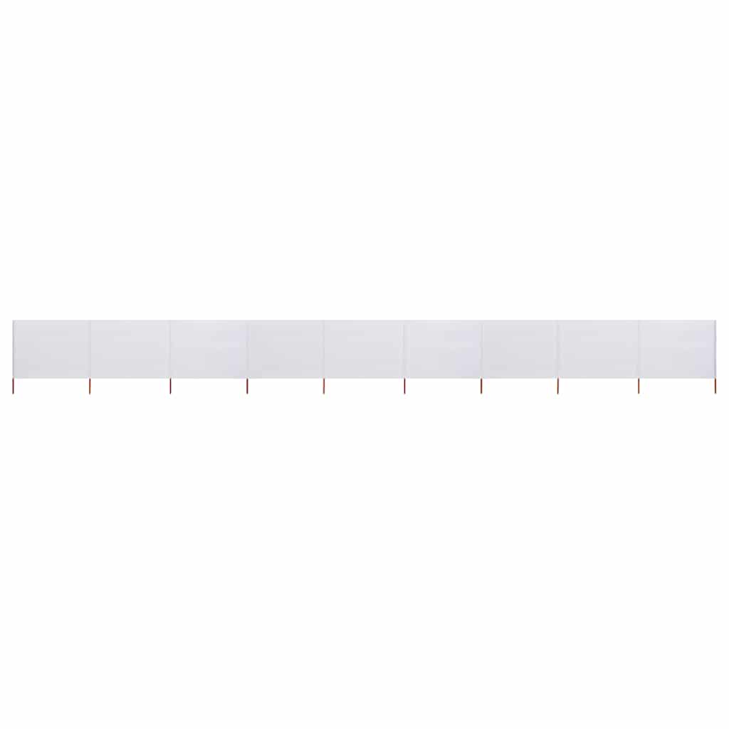 Vjetrobran s 9 panela od tkanine 1200 x 160 cm pješčano bijeli