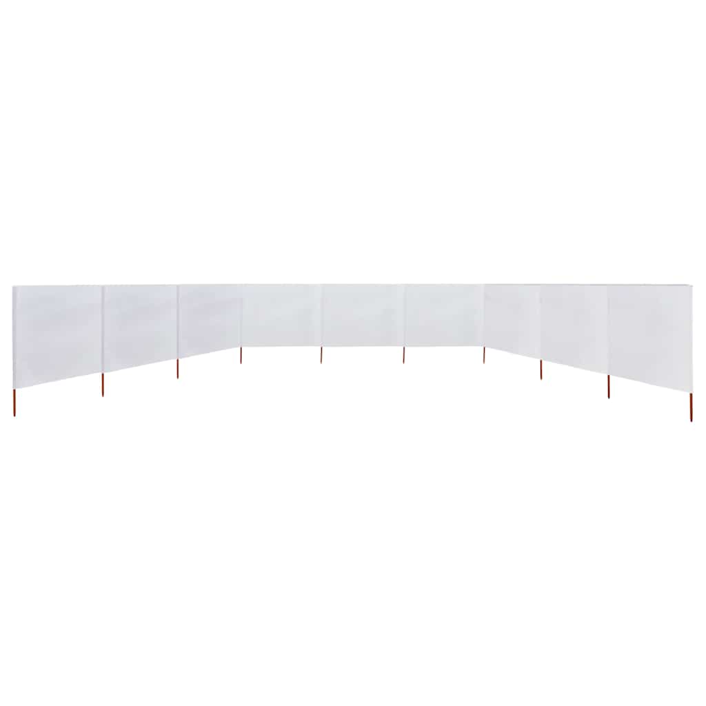 Vjetrobran s 9 panela od tkanine 1200 x 160 cm pješčano bijeli