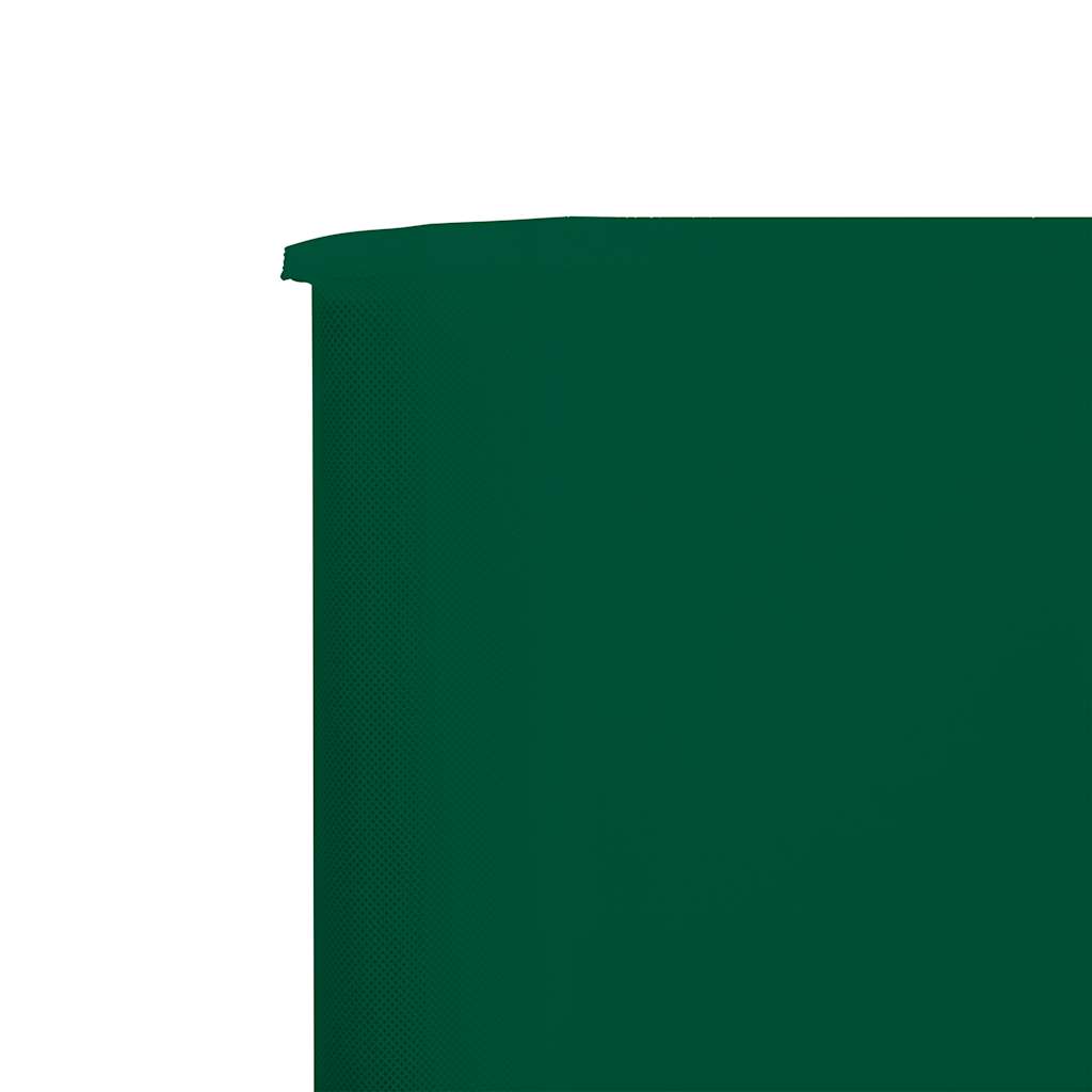 Vjetrobran s 9 panela od tkanine 1200 x 160 cm zeleni