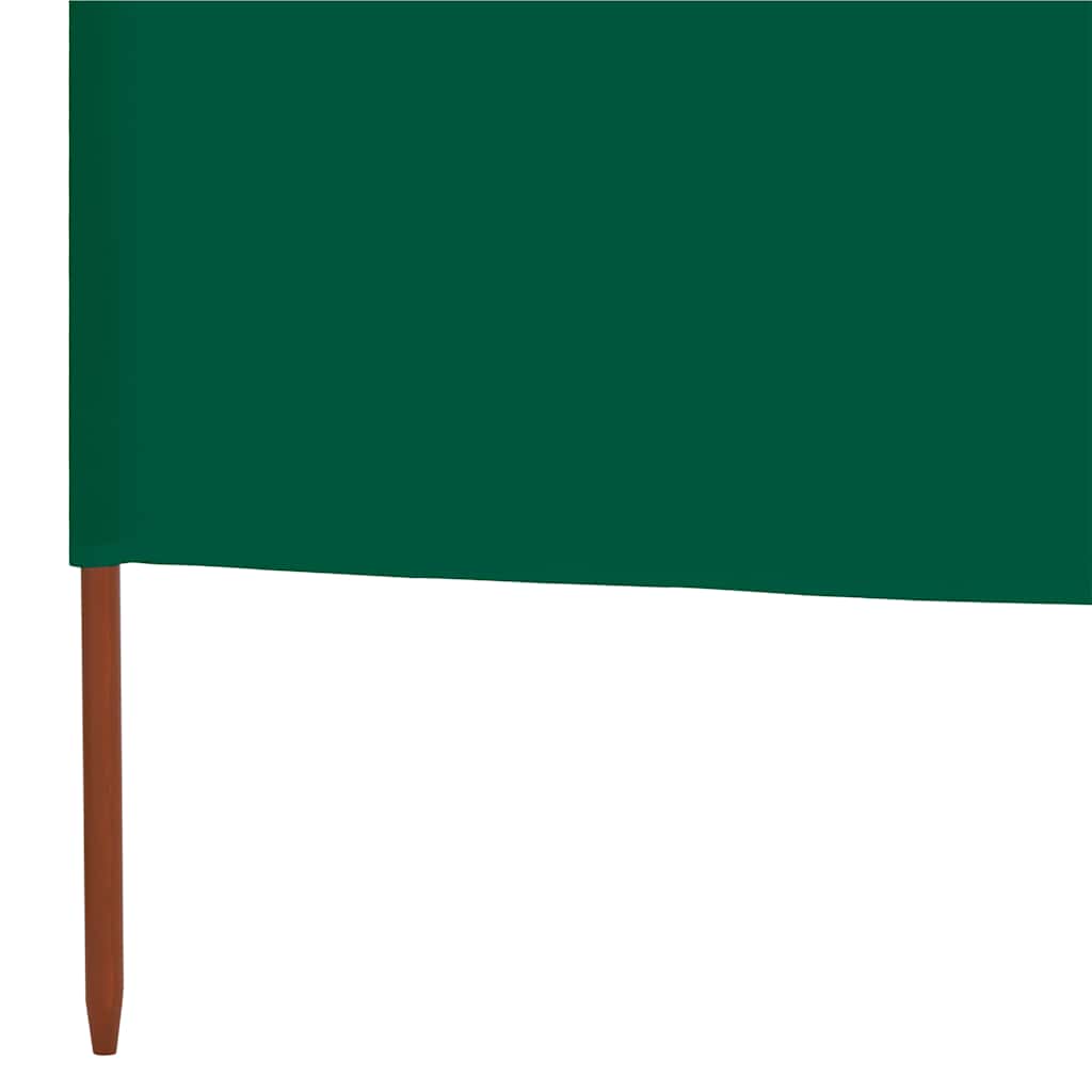 Vjetrobran s 9 panela od tkanine 1200 x 160 cm zeleni