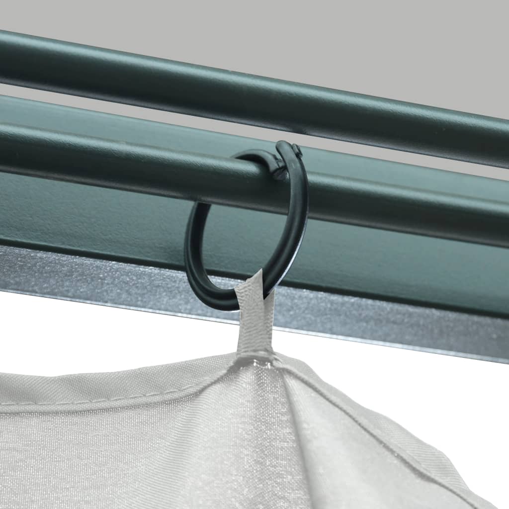 Sjenica sa zastorom 400 x 300 cm krem aluminijum