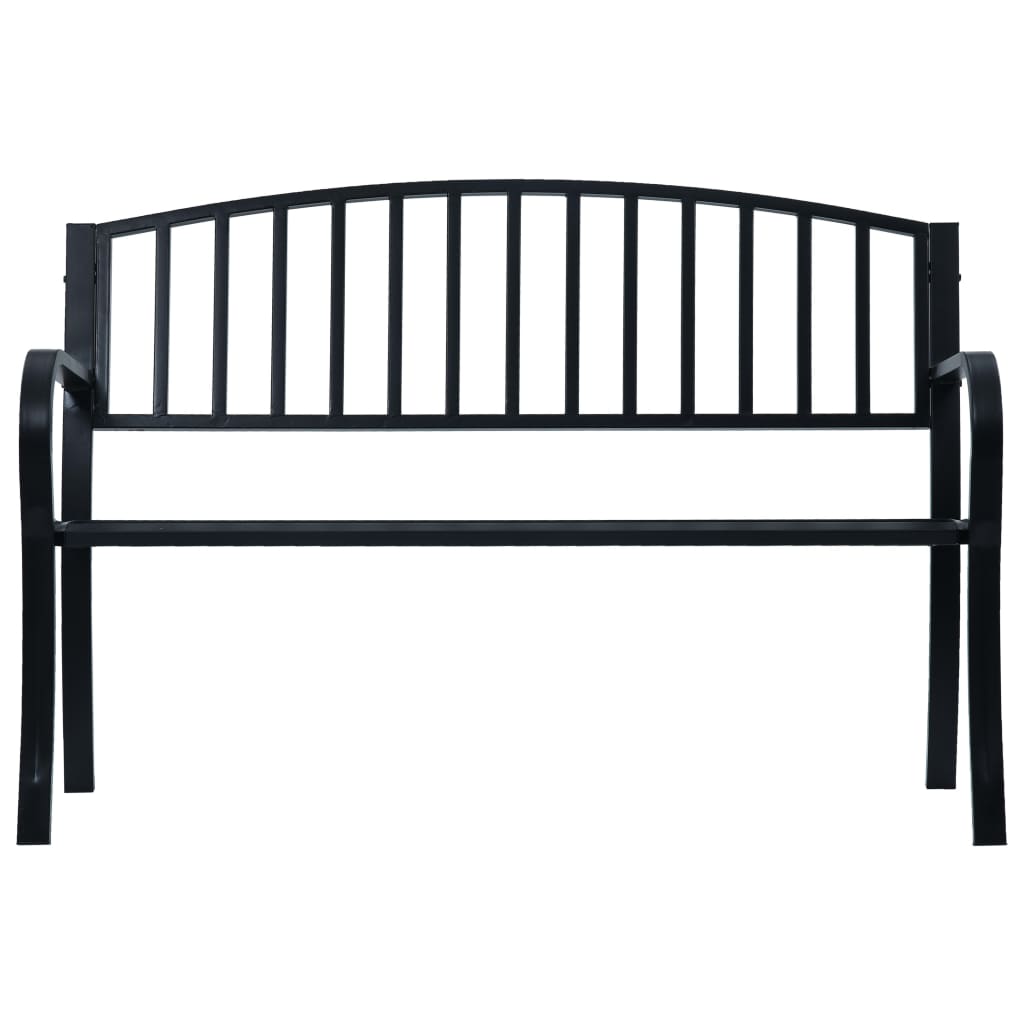 Vrtna klupa 125 cm crna čelična