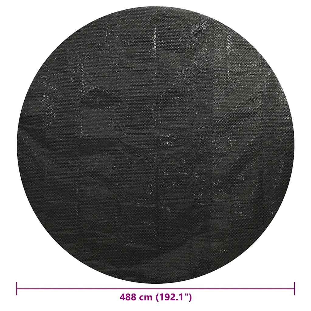 Pokrivač za bazen crni 488 cm PE