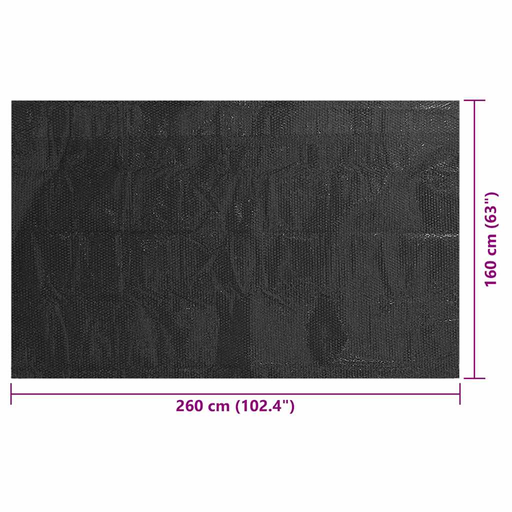 Pokrivač za bazen crni 260 x 160 cm PE