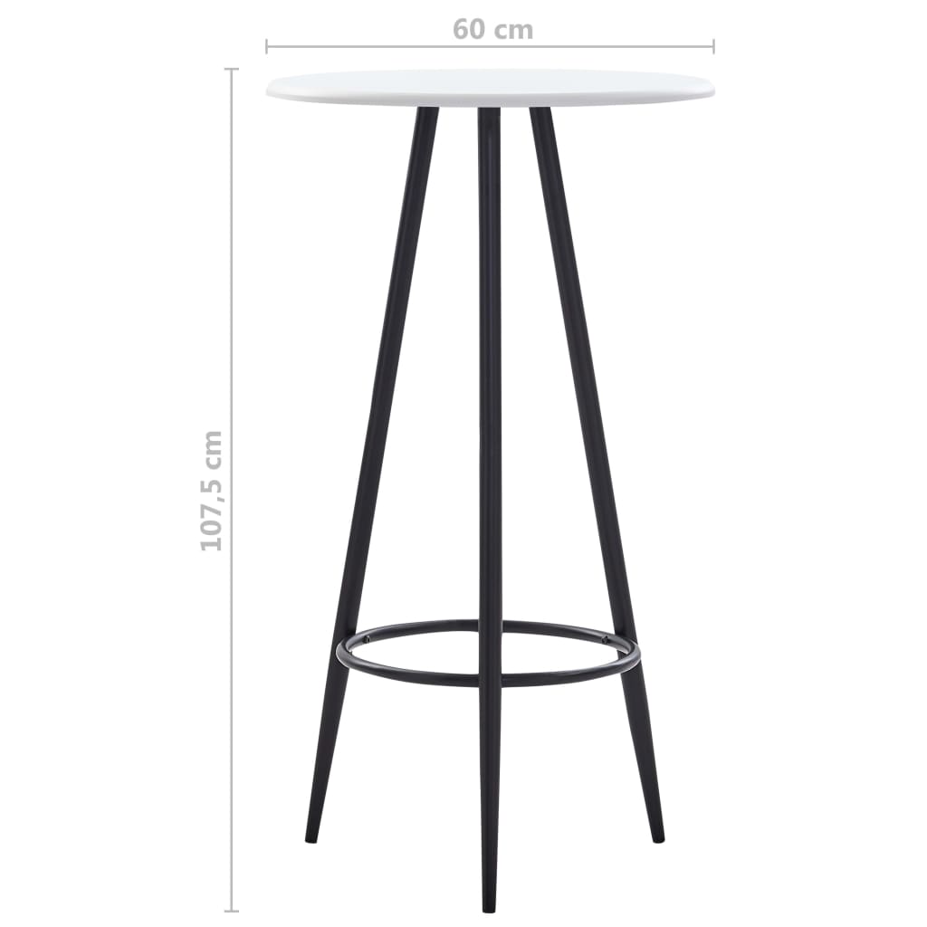 Barski stol bijeli 60 x 107,5 cm MDF