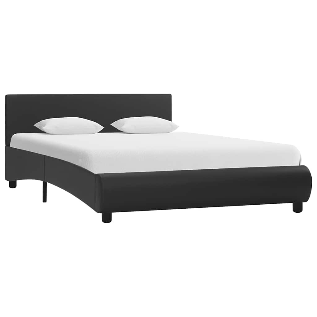 Okvir za krevet od umjetne kože s LED svjetlom crni 120x200 cm