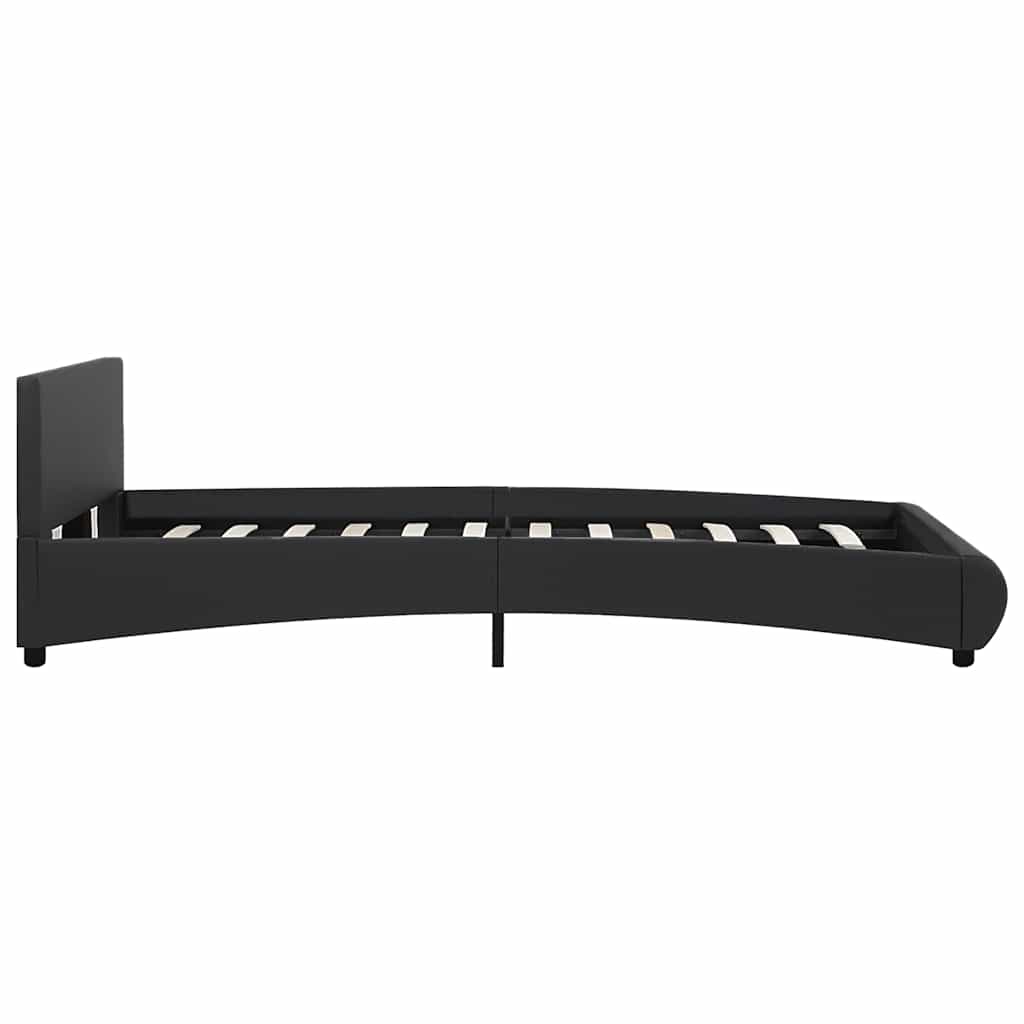 Okvir za krevet od umjetne kože s LED svjetlom crni 120x200 cm