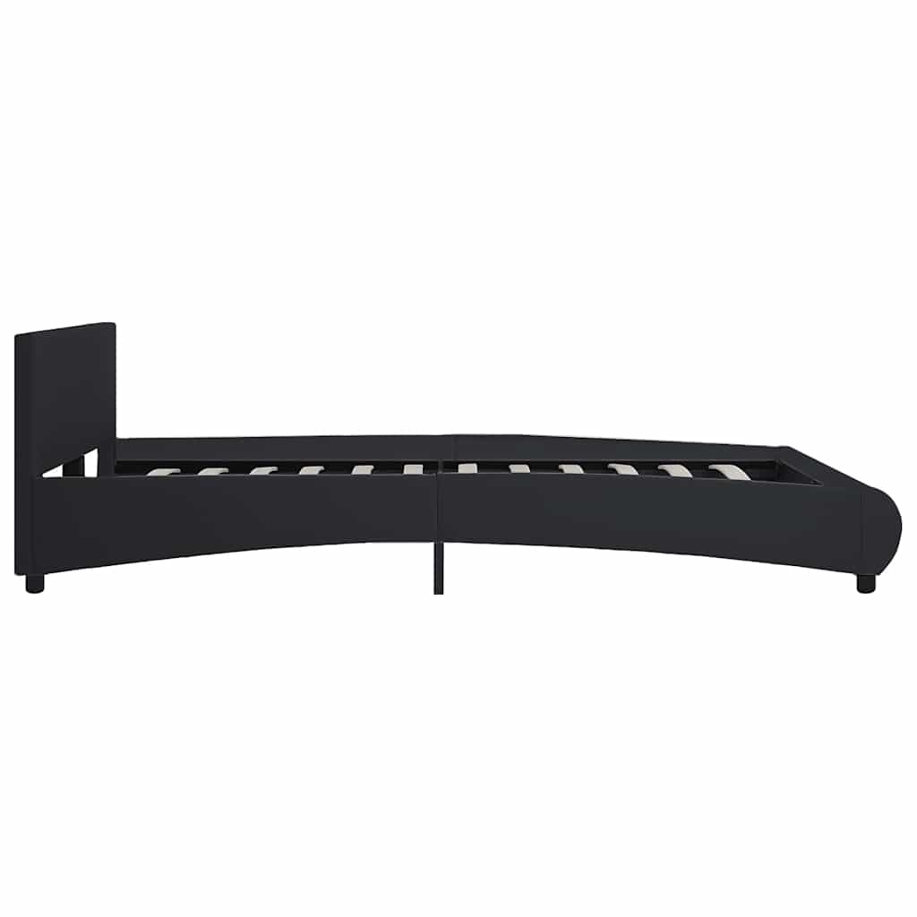 Okvir za krevet od umjetne kože s LED svjetlom crni 160x200 cm