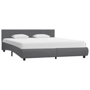 Okvir za krevet od umjetne kože s LED svjetlom sivi 180x200 cm