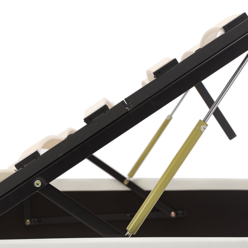 Hidraulični okvir za krevet od umjetne kože bijeli 90 x 200 cm
