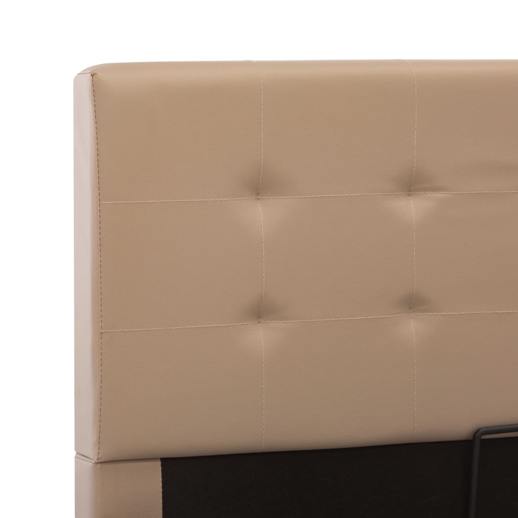 Hidraulični okvir za krevet od umjetne kože boja kave 160x200 cm