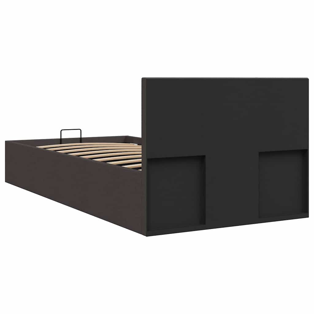 Hidraulični okvir za krevet od tkanine tamnosivi 100 x 200 cm