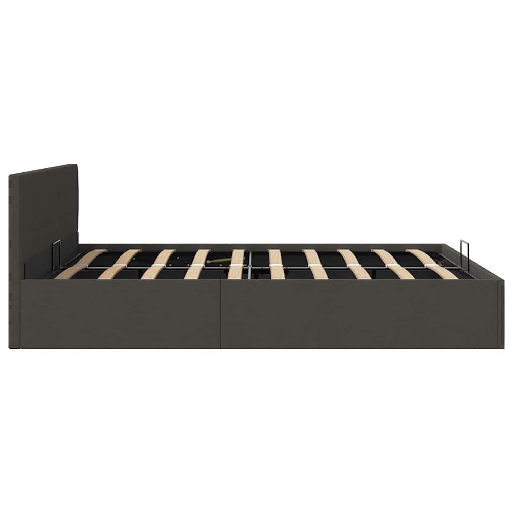 Hidraulični okvir za krevet od tkanine tamnosivi 180 x 200 cm