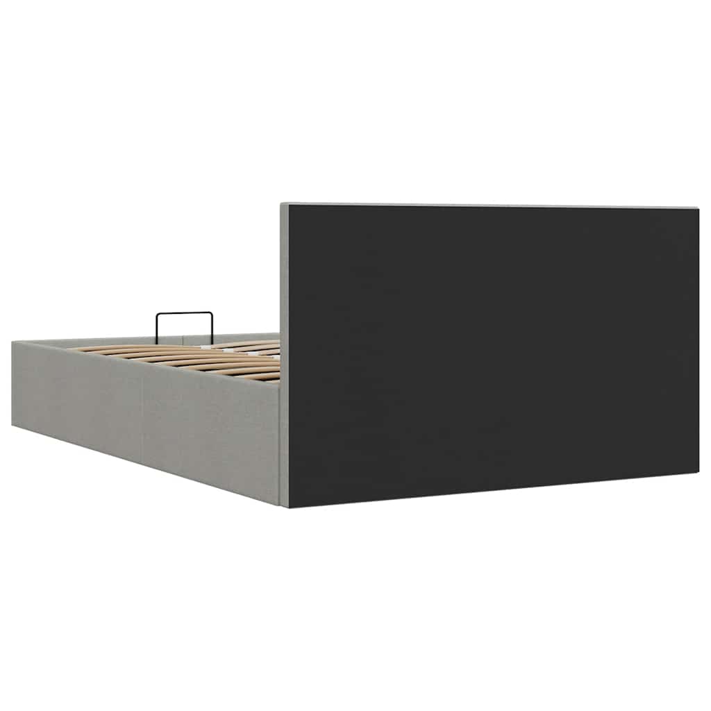 Hidraulični okvir za krevet od tkanine svjetlosivi 120 x 200 cm