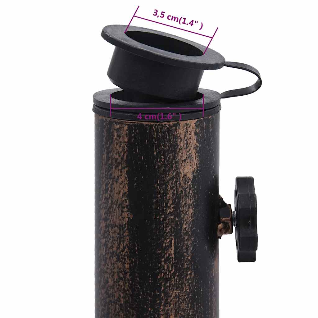 Stalak za suncobran brončani 12 kg 49 cm od lijevanog željeza