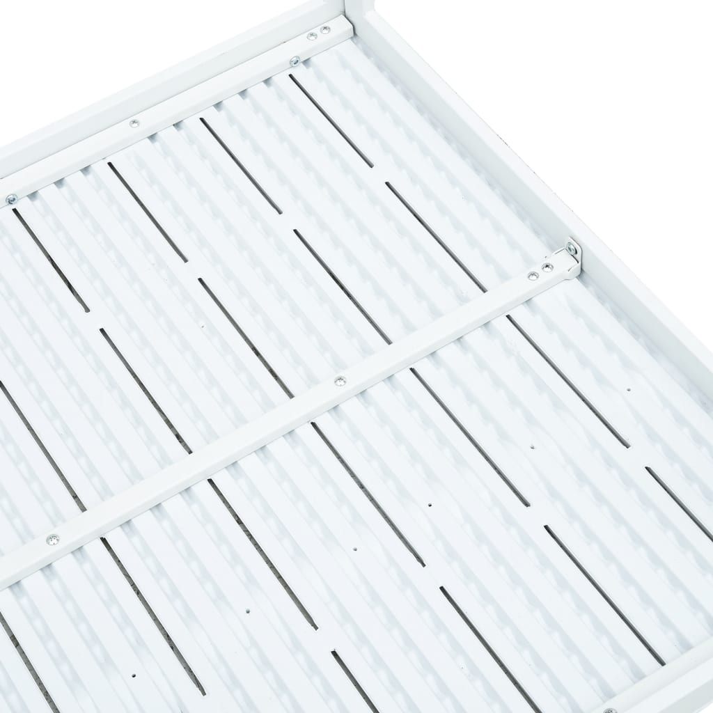 Stolić za kavu bijeli 78 x 78 x 74 cm HDPE s izgledom drva