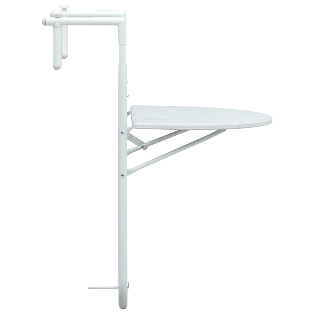 Viseći balkonski stol bijeli 60 x 64 x 83,5 cm plastični