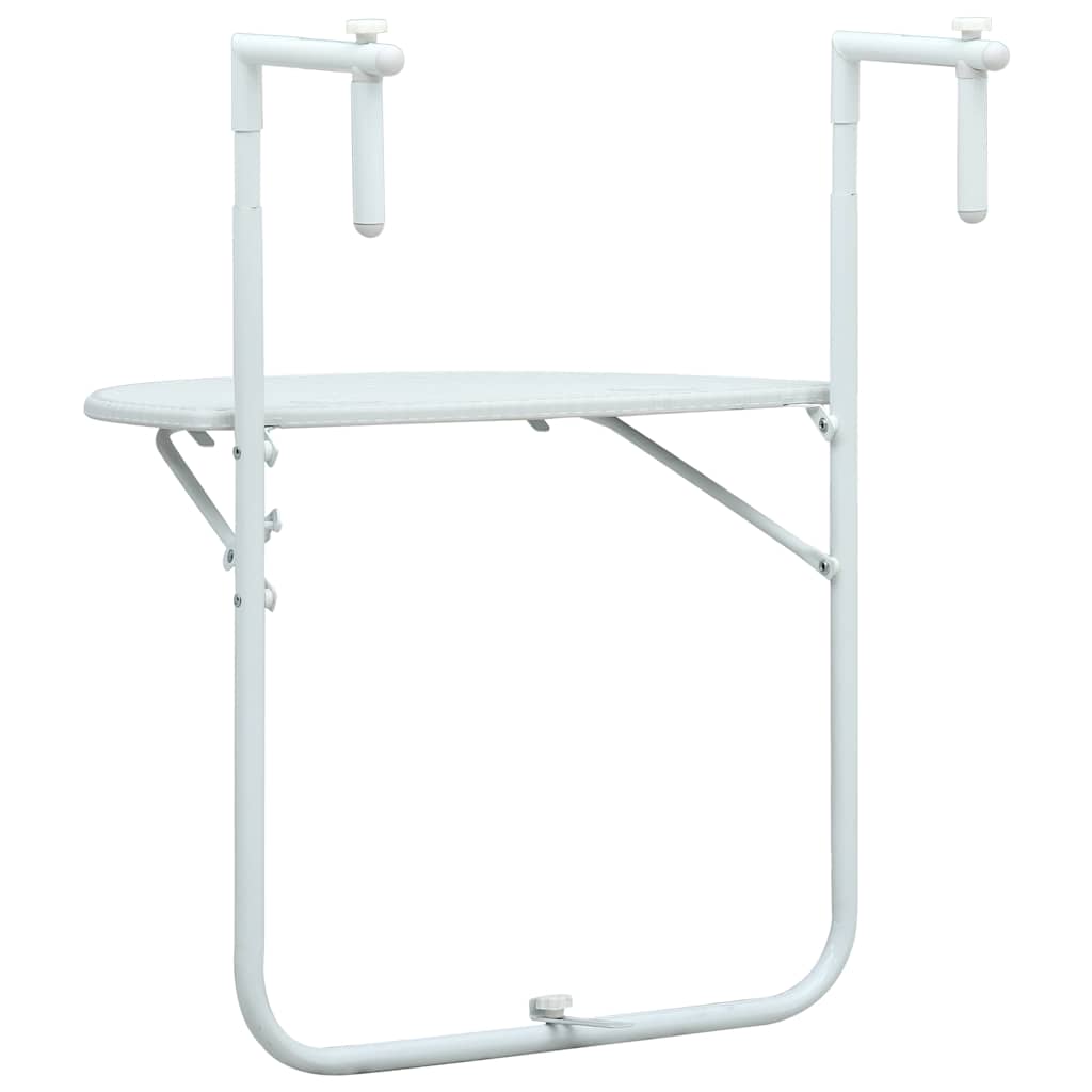 Viseći balkonski stol bijeli 60 x 64 x 83,5 cm plastični